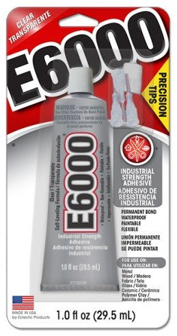 E6000® Glue Clear Medium Viscosity 1 oz w/precision tips (2 Tubes) 231020