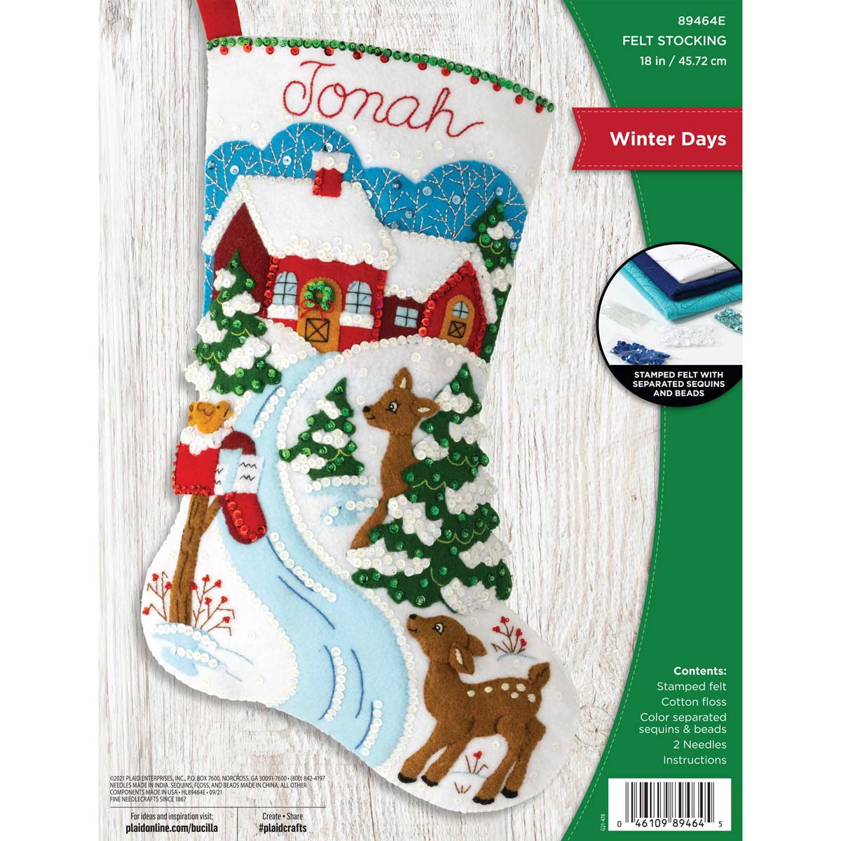 Bucilla ® Seasonal - Felt - Stocking Kits - Winter Days - 89464E - Beadery Products