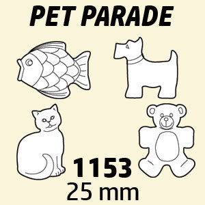 Pet Parade25mm Neon Multi 1/4 lb 1153SV077 - Beadery Products