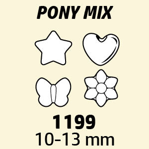 Pony Beads Mixed Neon Multi 1/2 lb #1199SV077G - Beadery Products