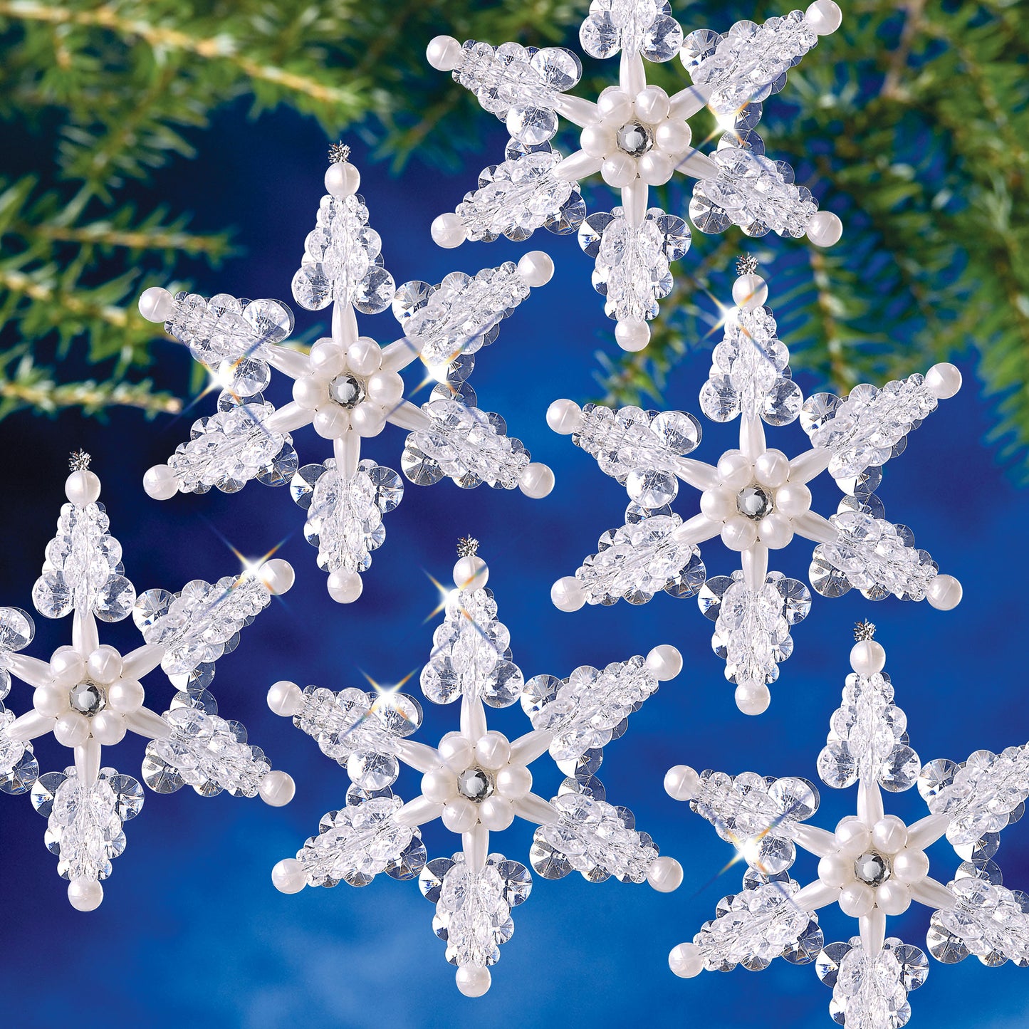 Beadery Holiday Ornament Crystal Iceflake 7002