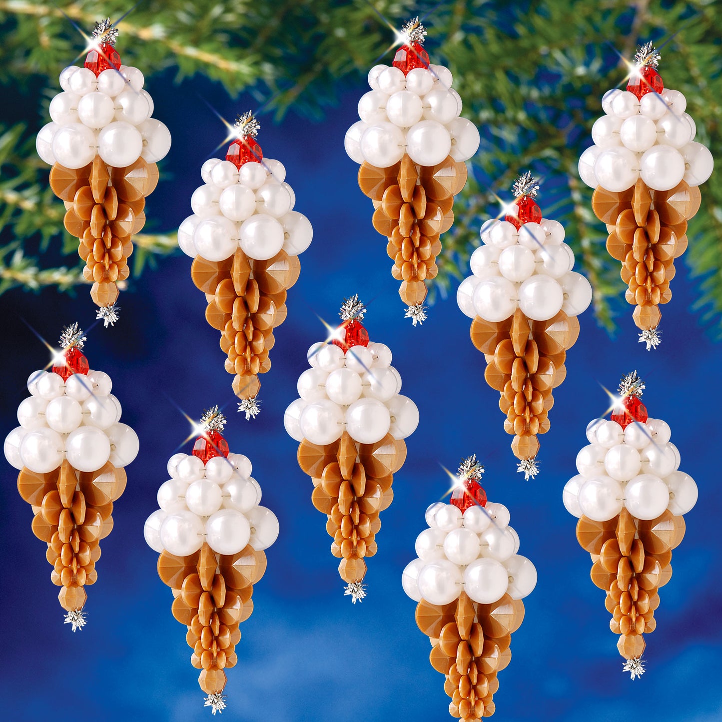 Beadery Holiday Ornament Holiday Cone 7005