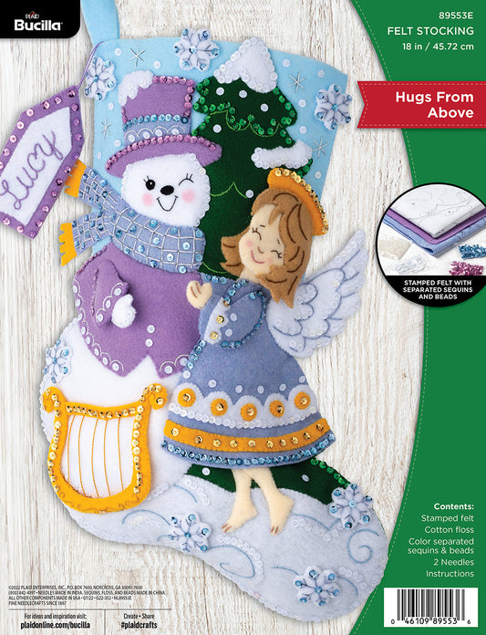 Bucilla ® Seasonal - Felt - Stocking Kits - Hugs From Above - 89553E - Beadery Products