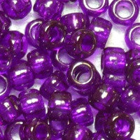 9mm Opaque Neon Purple Pony Beads Bulk 1,000 Pieces