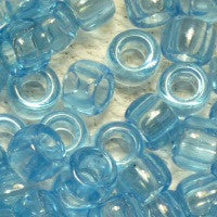 Pony Beads, Barrel "Crow" Beads size 6 x 9mm Transparent Colors Pkg 1000 - Beadery Products