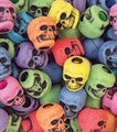 Skull Beads 13mm  Antique Circus Multi  1180SV289A - Beadery Products