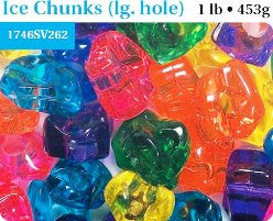 Ice Nuggets/Chunks Value Pack Bright Jelly Multi 25mm #1746SV262 - Beadery Products
