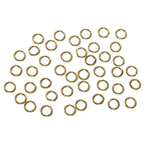 Brass Jump Rings Gold 4mm 288 Per Pkg 1880-97 - Beadery Products