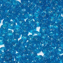 Pony Beads, Barrel "Crow" Beads size 6 x 9mm Sparkle Colors Pkg 1000 - Beadery Products
