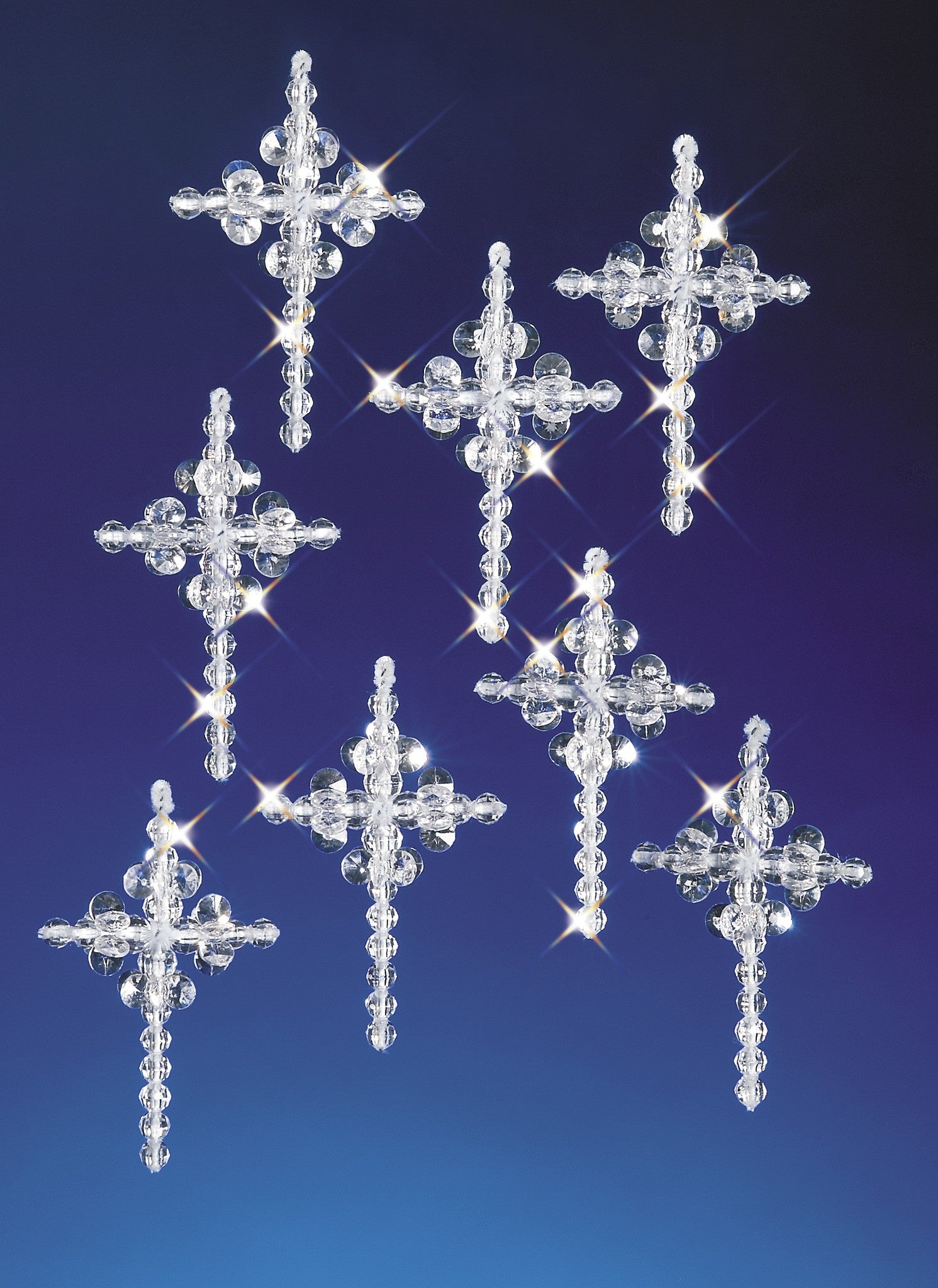 Beadery Holiday Ornament Kit Crystal Crosses #5536 - Beadery Products