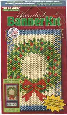 Beaded Banner Kit, Winter Wreath #5901 - Beadery Products