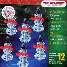 Beadery Holiday Ornament Kit Faceted Elegant Snowmen 5978 - Beadery Products