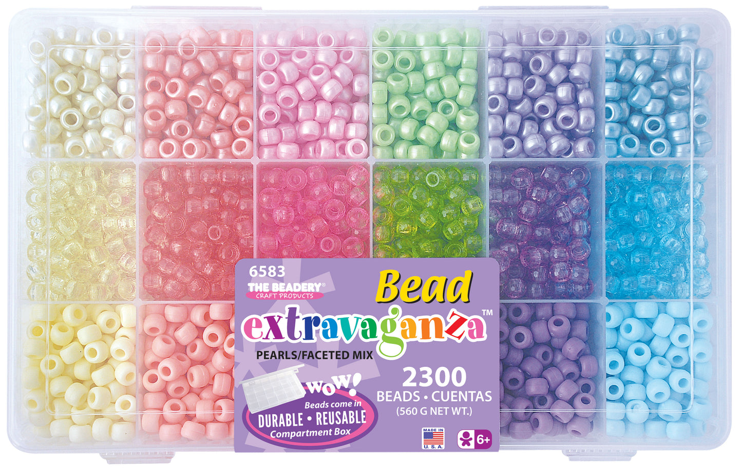 Bead Box Extravaganza Pearls & Faceted Mix 6583 - Beadery Products