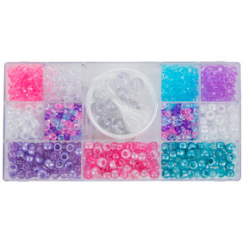The Beadery 12 Compartment Bead Box-Winter Princess; 700 Beads