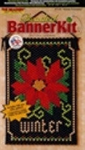 Beaded Banner Kit, Winter Poinsettia  #7139 - Beadery Products
