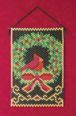 Beaded Banner Kit, Cardinal Wreath #7143 - Beadery Products