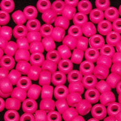 Pony Beads, Barrel "Crow" Beads, 6 X 9mm, Frosted/Matte Colors - Beadery Products