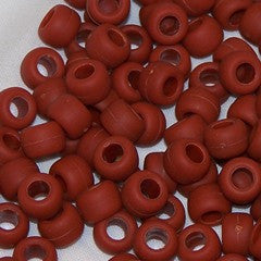 Pony Beads, Barrel "Crow" Beads, 6 X 9mm, Frosted/Matte Colors - Beadery Products