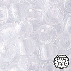 Faceted Barrel Pony Bead 9 x 6mm - Crystal – 1 Lb Value Pack 7631V006 - Beadery Products