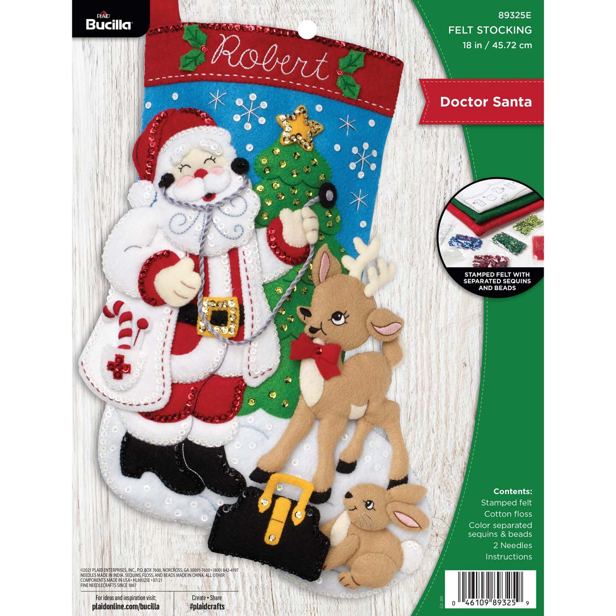Bucilla ® Seasonal - Felt - Stocking Kits - Doctor Santa - 89325E - Beadery Products