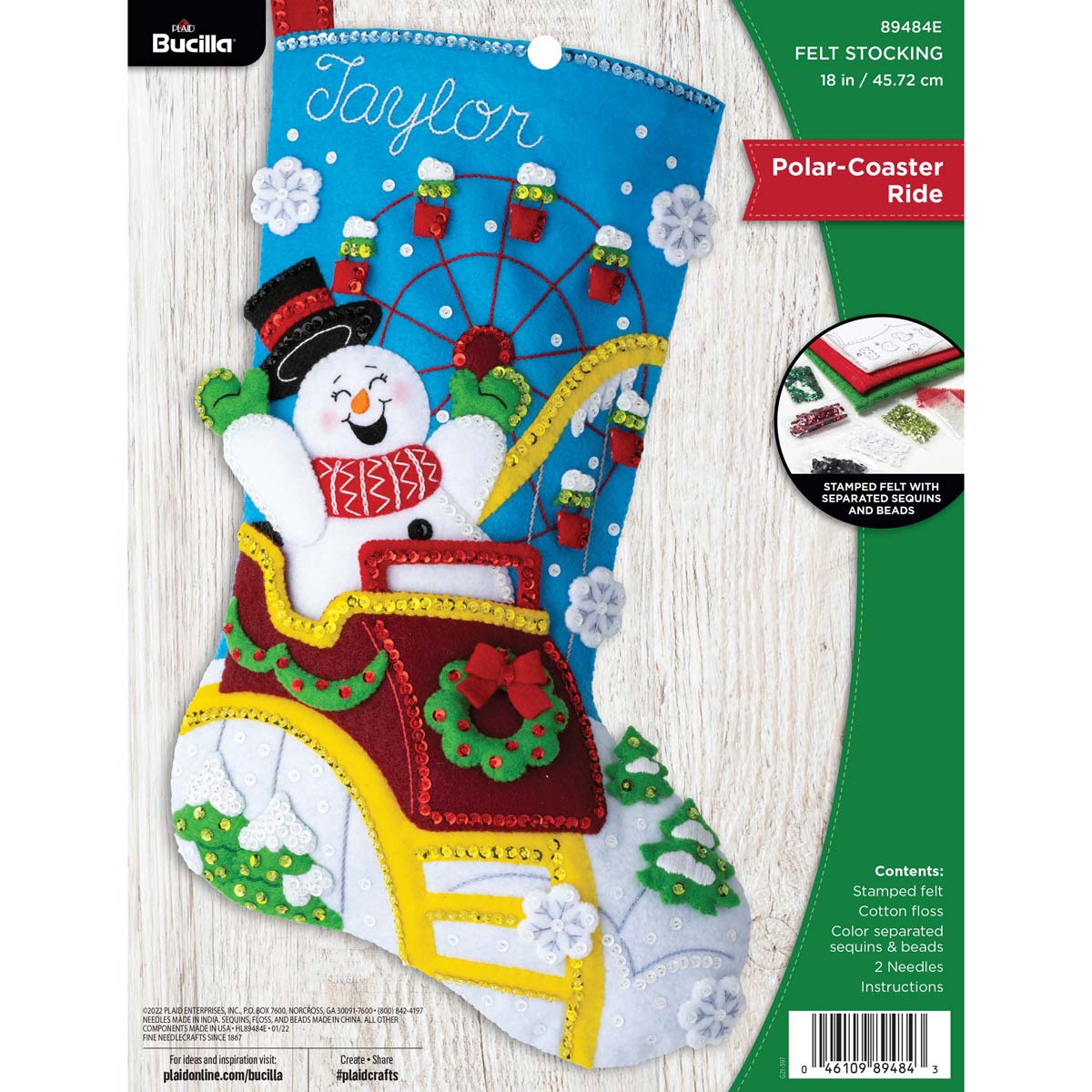 Bucilla ® Seasonal - Felt - Stocking Kits - Polar-Coaster Ride - 89484E - Beadery Products