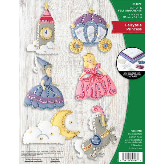 Bucilla ® Seasonal - Felt - Ornament Kits - Fairytale Princess - 89487E - Beadery Products