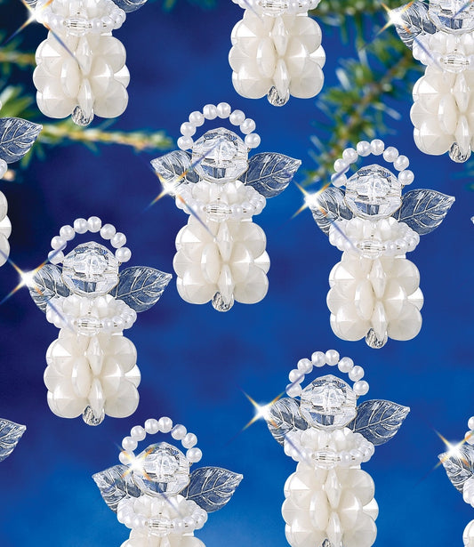 The Beadery Holiday Beaded Ornament Kit - Faceted Elegant Snowmen - 6917642