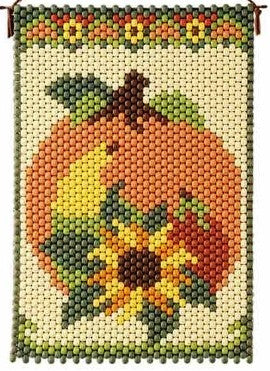 Beaded Banner Kit, Harvest Pumpkin  #7310 - Beadery Products