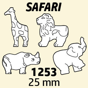 Safari Beads 25MM Safari Multi 62 Pieces 1253SV288 - Beadery Products