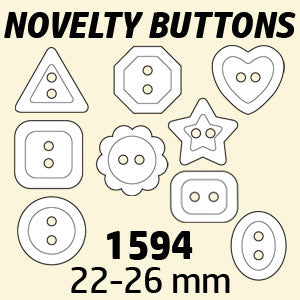 Novelty Buttons Glow Multi #1594SV285 1 lb - Beadery Products