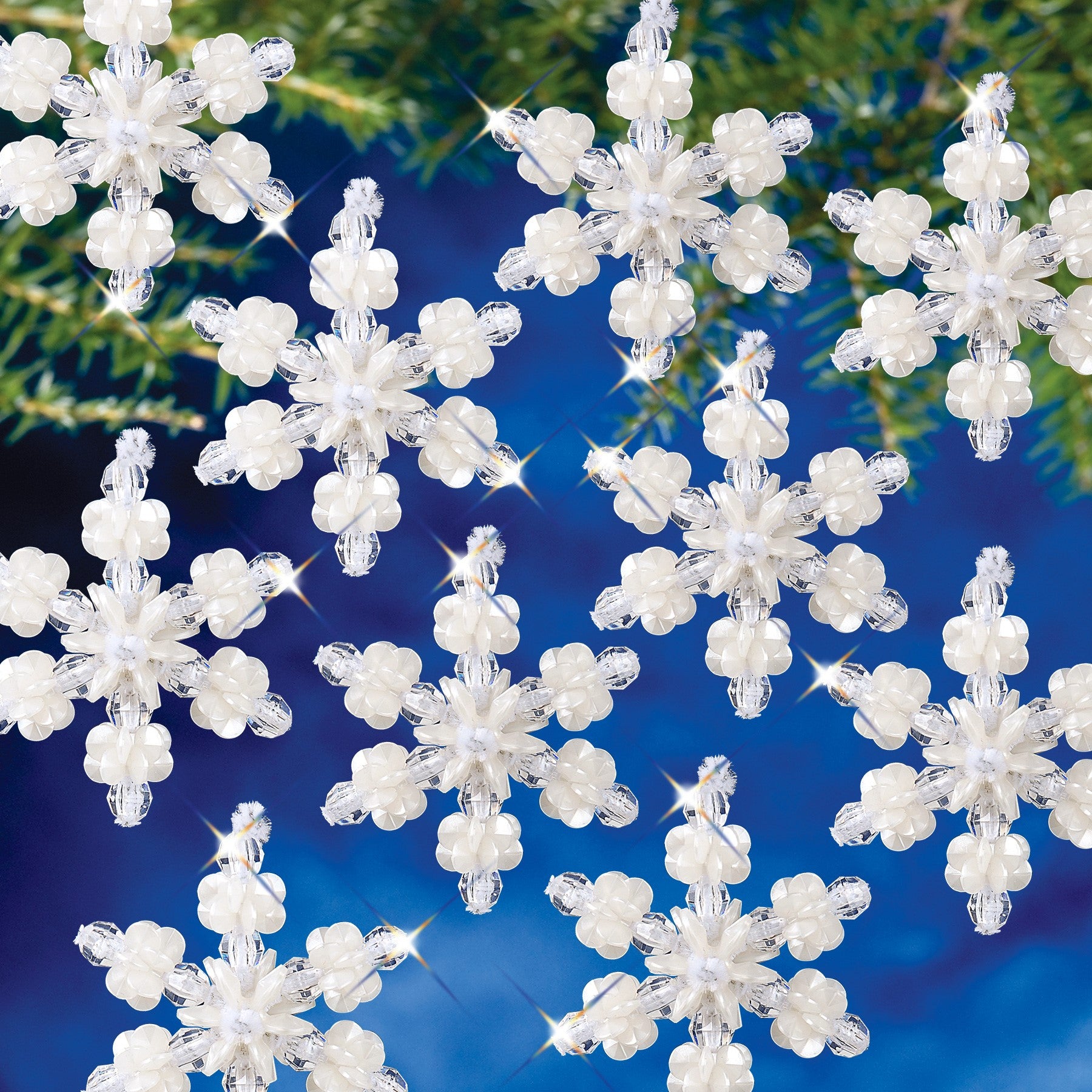 Beadery Holiday Ornament Kit Mini Pearl Snowflake 7493 - Beadery Products