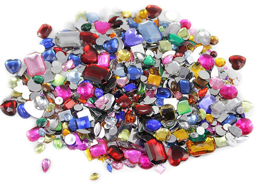 Rhinestones Assorted Sizes and Colors X100SV CLOSEOUT - Beadery Products